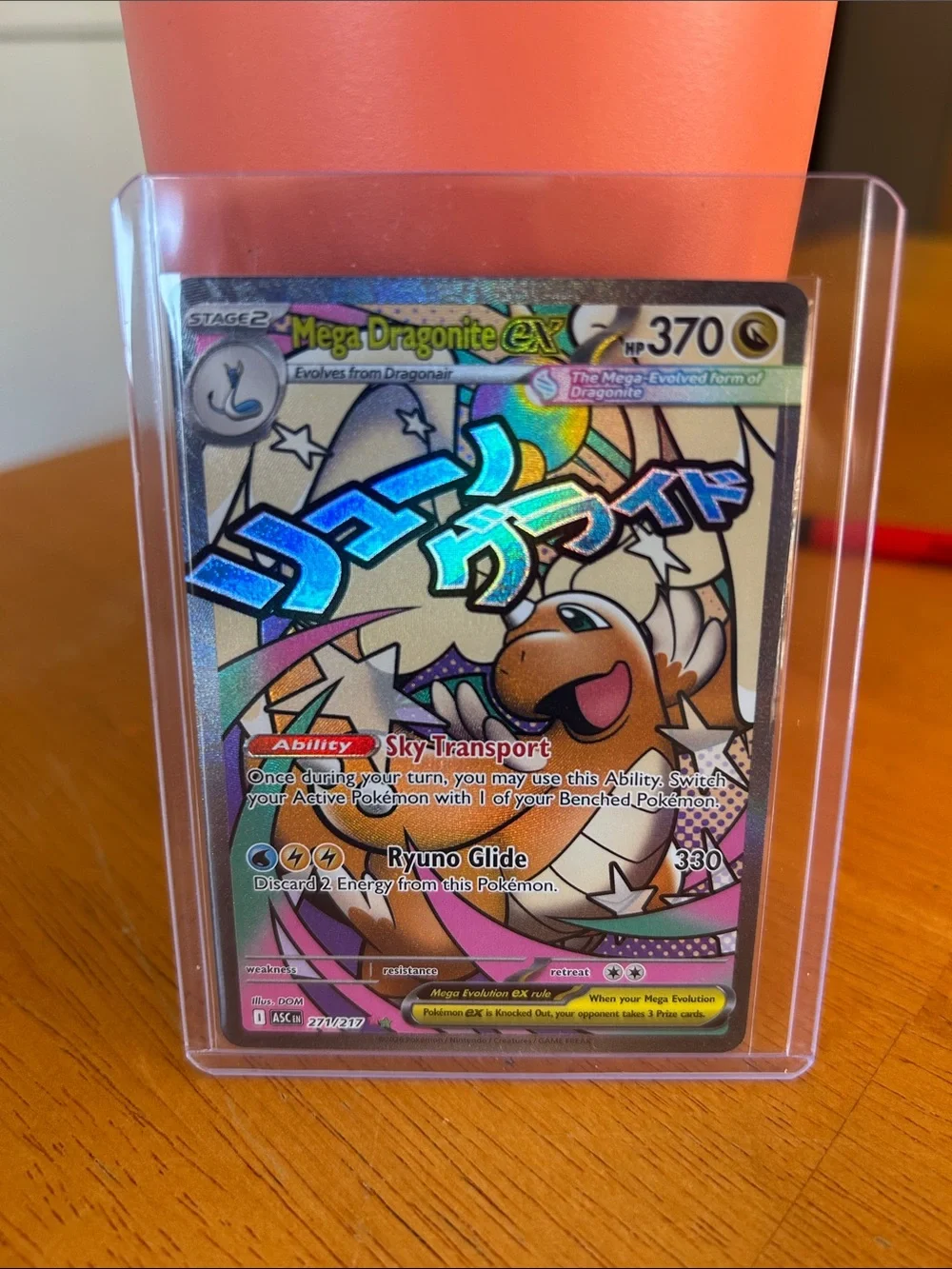 New! Pokemon Mega Dragonite EX Full Art - Gold, Blue, Pink (Ascended Hero’s) - Picture 1 of 9